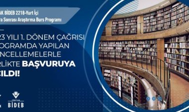 TÜBİTAK BİDEB 2218 - Yurt İçi Doktora Sonrası Araştırma Burs Programı 2023 Yılı 1. Dönem Çağrısı Açıldı