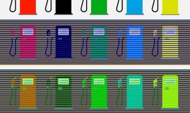 Sadece yüksek IQ'lular çözebiliyor: Görselde kaç farklı renkte benzin pompası var?